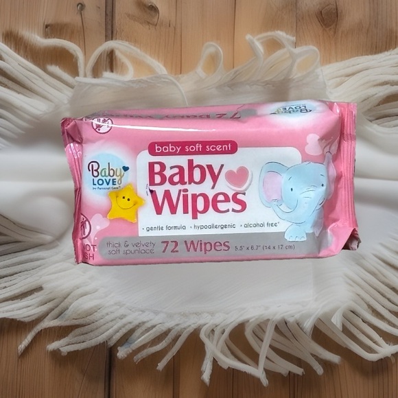 pack of 3 baby love Disposable Wipes. Hypoallergenic. Soft Scent 72 wipes each - Picture 3 of 3